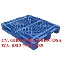 Pallet Plastik Flat Single Face 1210-16 Warna Biru 1