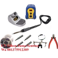 Hakko FX888DX 010BY KIT 1  Package with Station 4 Extra Tips 1lb Roll of Solder 63 37 Micro Cutter and PCB Holder