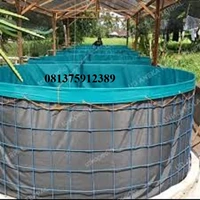 PPC terpal kolam bulat bundar D4 T1.2 pvc semi karet
