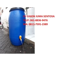 Drum Plastik Tong Air dilengkapi Kran Kapasitas 150 Liter