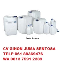 White Plastic Jerry Cans of Various Sizes